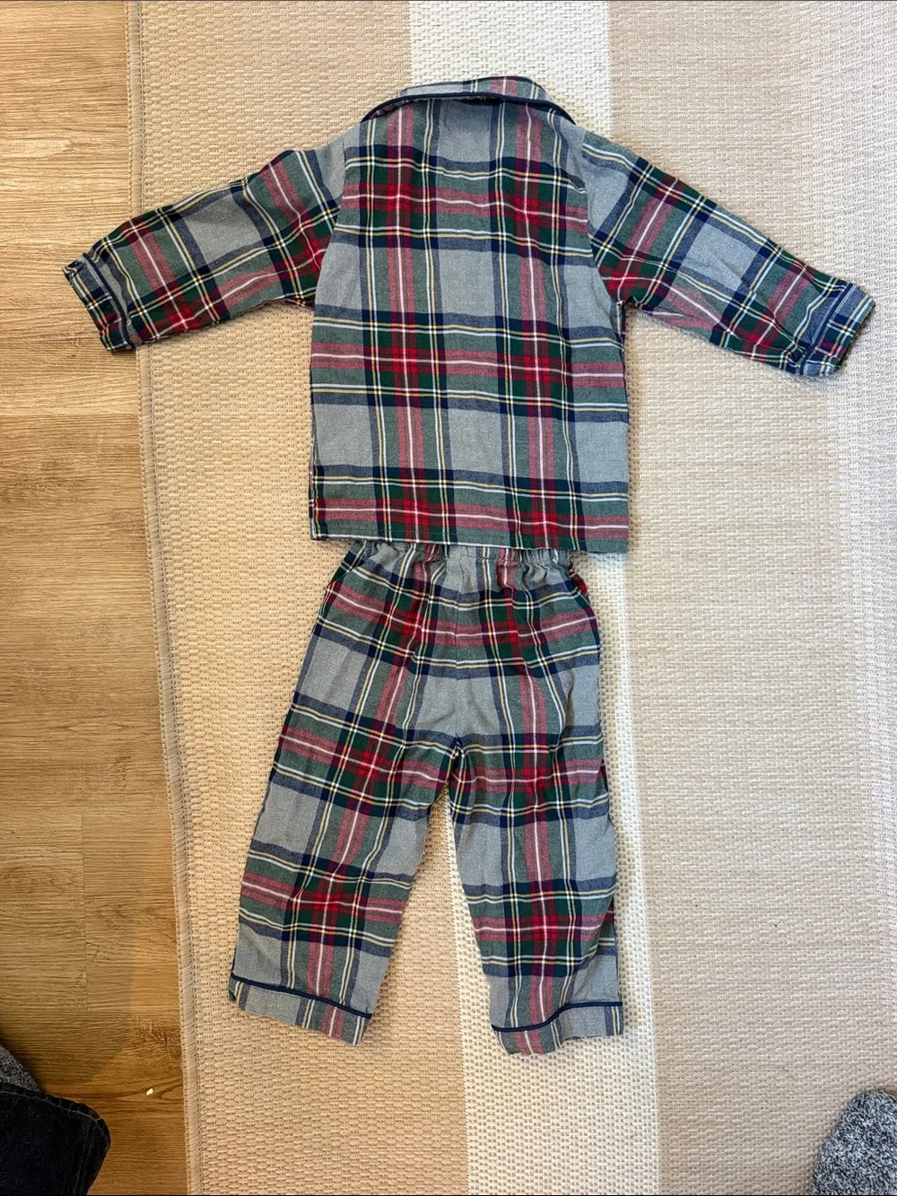 Petite Plume Boy's Westminster Tartan-Print Pajama Set, Size 2